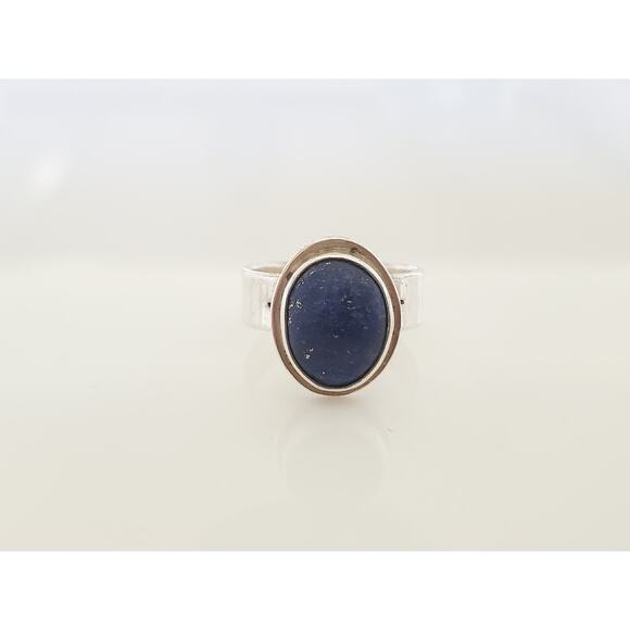 Vintage Sterling Silver Lapis Lazuli Pinky Ring - Picture 1 of 8